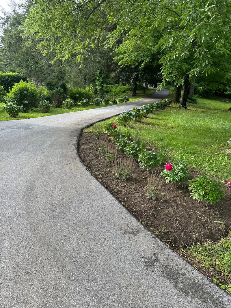 Curved Driveway Landscaping Border