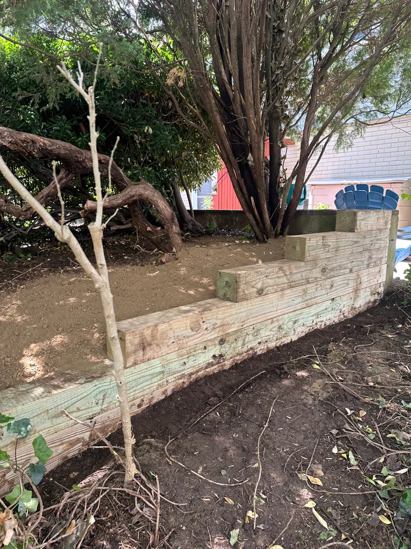 Timber Retaining Wall Construction